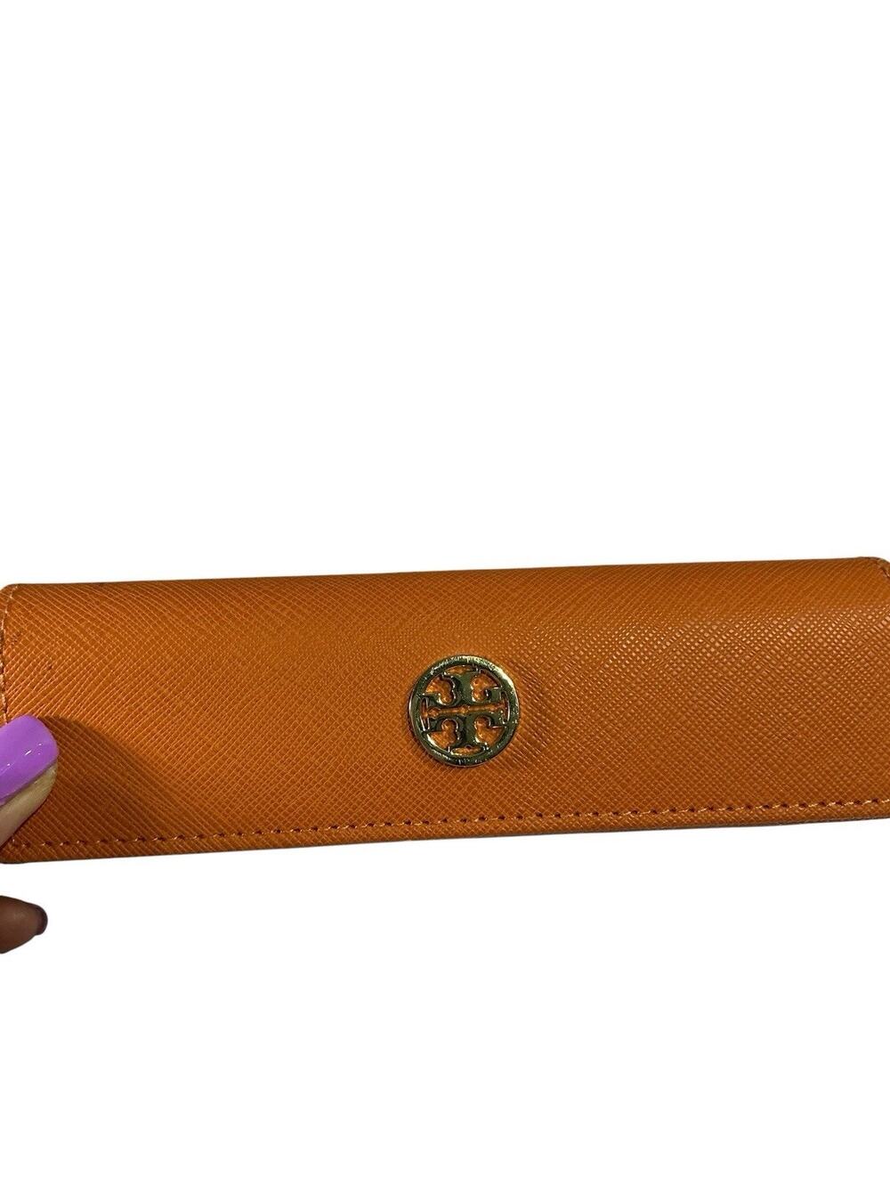 Tory Burch Orange Magnetic Sunglass Reader Eyeglass Case